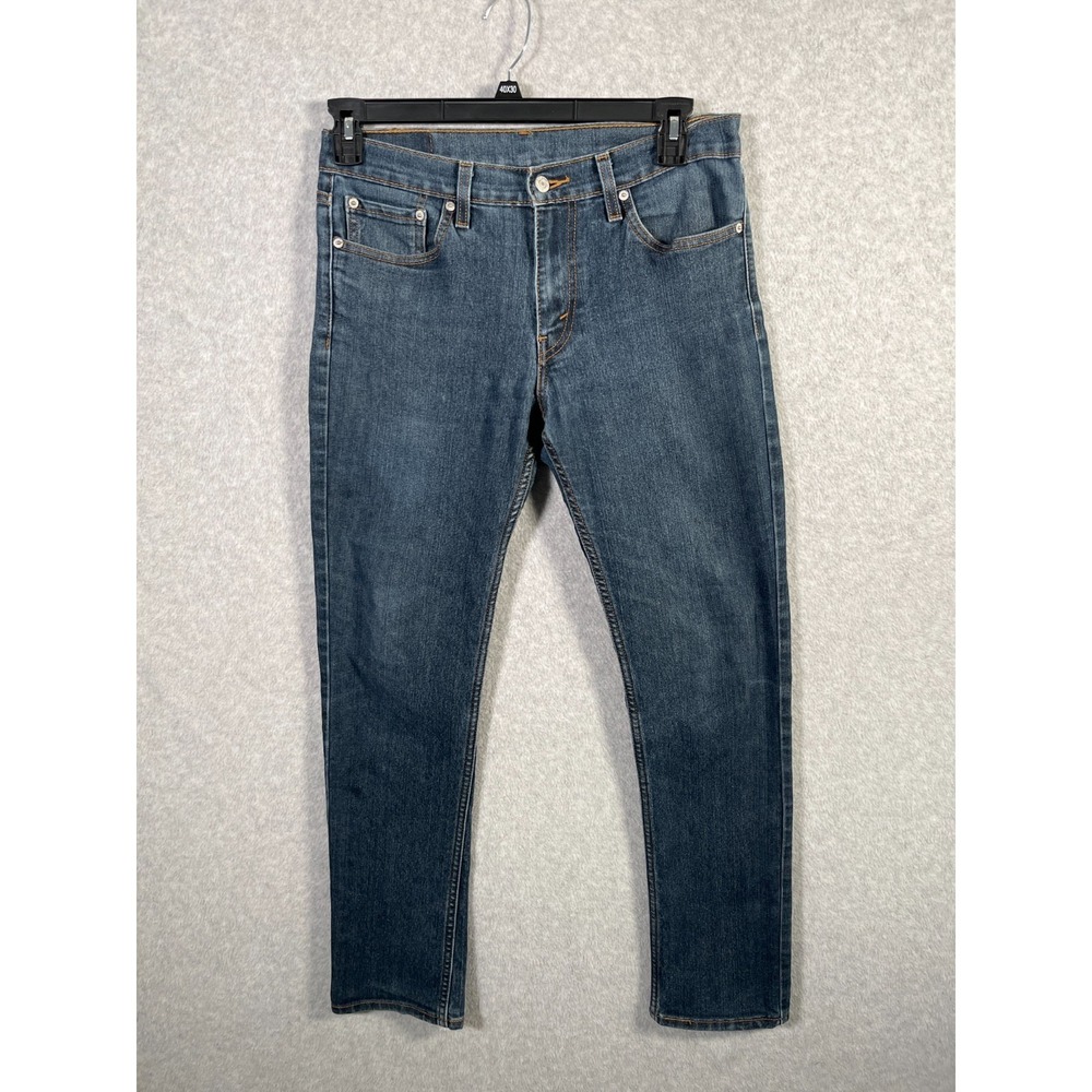 Levi's 511 Jeans Mens 32x32 Blue Denim Cotton Stretch Everyday Wear Straight Leg